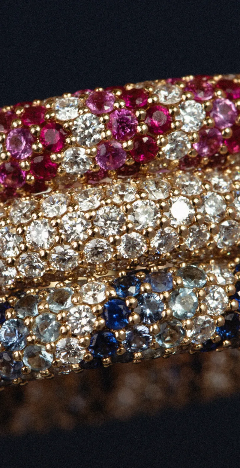 Macro product photography — pavé detail