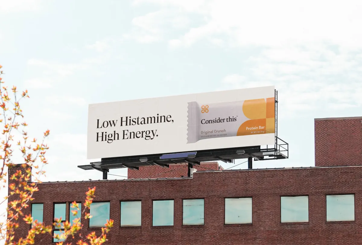 Billboard campaign — Low Histamine, High Energy