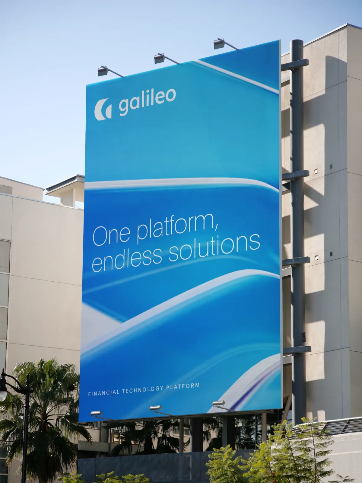 Brand campaign billboard — platform