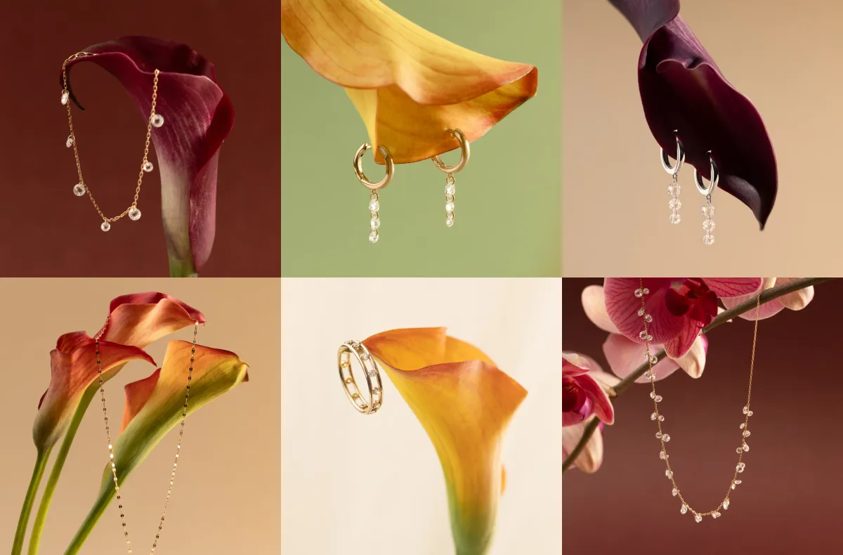 Campaign photography — floral grid